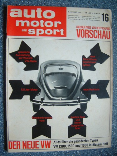 Ams 1966 käfer 1300 - 16/1966, vw
