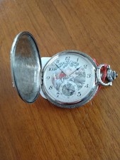 Savonette Taschenuhr Zifferblatt Motiv Jagd