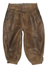 SPECKIGE Herren- Trachten- Kniebund- LEDERHOSE Trachtenhose in khaki ca. Gr. 48