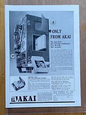 Akai X-1800SD Tape Recorder 8-track Tonband Original 1968 Vintage Advert Werbung