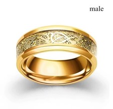 Herrenring Gold Drachen-Muster