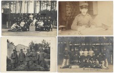 4x Foto-AK 1.Weltkrieg IR 107 Sachsen Leipzig Übungsplatz Zeithain Jäger-Batl.13