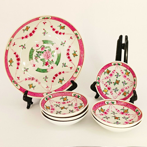 Vintage porzellan teller - porzellan, teller-set