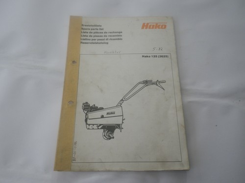 Ersatzteilliste hako 125 - ersatzteilliste,
