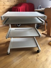 Computertisch auf Rollen PC-Tisch Officetisch Arbeitstisch Schreibtisch