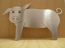 Glücksschwein aus Edelstahlblech
