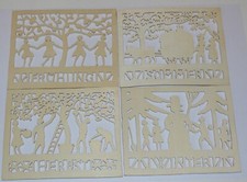 Holzbilder der 4 Jahreszeiten