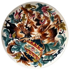 Großer ZNAIM Wandteller - Historismus um 1880 - Rudolf Ditmar Znaim - Majolika