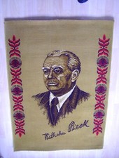 Seltener Wilhelm Pieck Teppich aus DDR Zeit