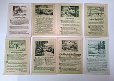 8 Alte Antike Liedpostkarten