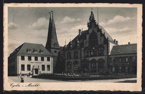 Ansichtskarte egeln markt - egeln,,