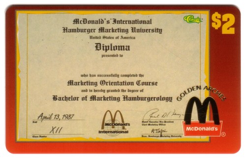 Mcdonald 1996 hamburger - mcdonald's, 1996: