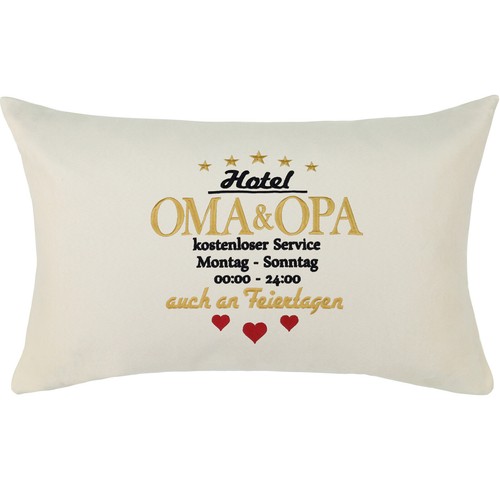 Hotel oma opa kissen 40x60cm - oma,