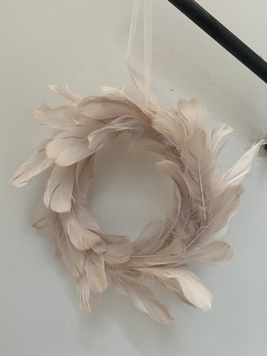 Deko feder kranz rosa ostern - rosa,