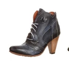 Pakros Handmade, Stiefelette Blau  Gr. 37 Echtleder