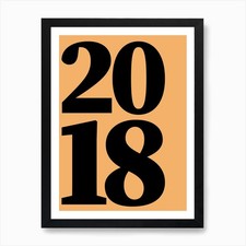 2018 Typografie Datum Jahr