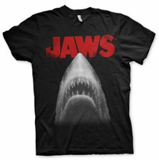 Jaws The Hai T-Shirt Poster Herren Shirt Offiziell Hybris