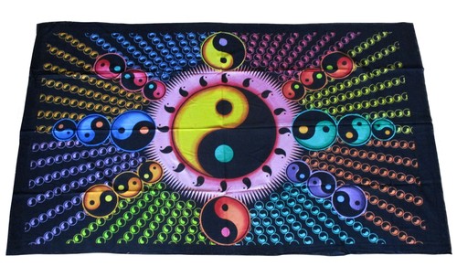 Yin yang dekotuch wandbehang - yin,
