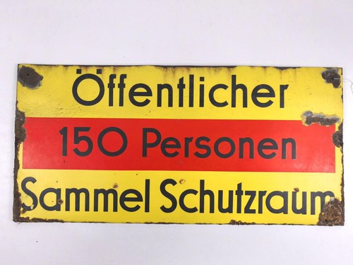Luftschutz emailleschild - luftschutz,