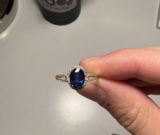 Saphir diamant verlobungsring - saphir,