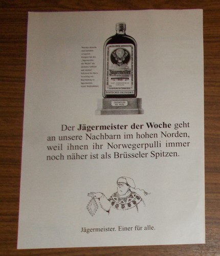 Seltene werbung jägermeister - werbung,