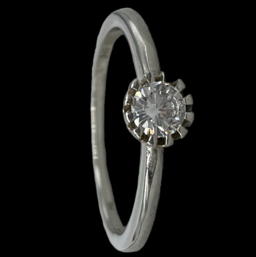 Solitär damenring 925 silber - 925,