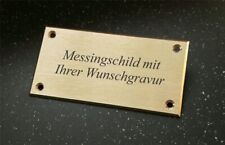 MESSINGSCHILD - Grabschild - Türschild - 100x50mm - mit Ihrer Wunschgravur