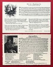 2 x Erzgebirge Lied AK von HANS SOPH um 1930 Weil ich a Erzgeberger bie ( 103612