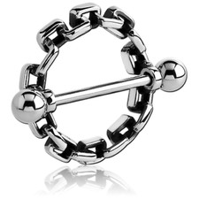 Piercing Nipple Shield Brustpiercing ANKERKETTE Intimpiercing Edelstahl