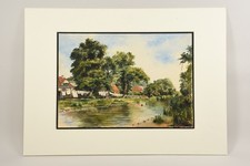 Q40V13- Karl Bauer-Oltsch (1920) Aquarell Lustheim signiert verso datiert 1954