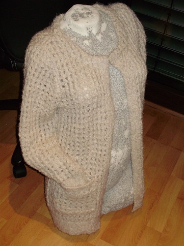 Strickmantel beige kuschelig