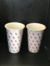 GOLD FLAMINGO LATTE MACCHIATO KAFFEE BECHER 590 ml UNBENUTZT  FLAMINGO-DEKOR RAR