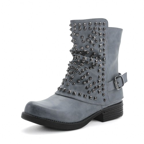 Damen stiefeletten biker boots - stiefeletten,