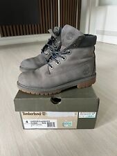 Juniors Timberland 6 In Premium A1B96 Grey Leather Boots Größe EU36