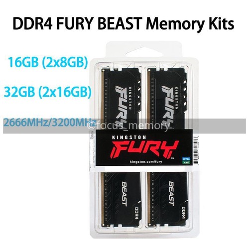 Kingston fury beast 32gb 16gb - kingston,