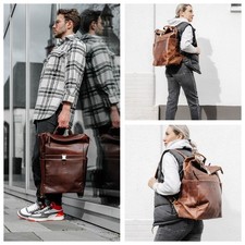HANDMADE Rucksack Herren Leder