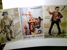 Oktoberfest. Humor. 3 x Alte Ansichtskarte / Postkarte farbig, gel. 50ger Jahre.