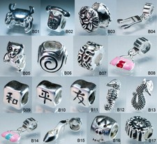 Exklusiv Ausverkauf 17 Arten Sterlingsilber Anhänger Perlen für Armband B