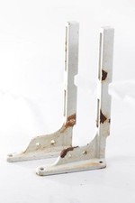 Emaille Email Waschbecken Halter 2er Set weiß Retro  Vintage