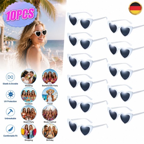 Sonnenbrille herzförmig 10er