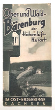 Ober und Wald Bärenburg Höhenluftkurort Osterzgebirge Sachsen Reiseprospekt