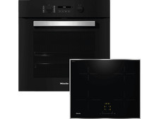 Miele 2465 BP OBSW ACTIVE + KM 7361 FR Backofenset + Induktionskochfeld A+, 76 l