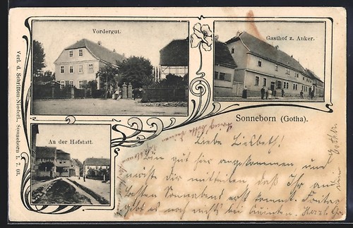 Ansichtskarte sonneborn - ansichtskarte,