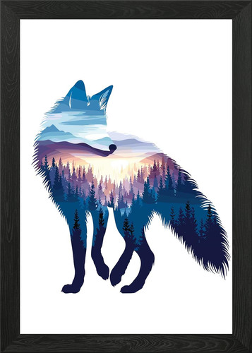 Fuchs silhouette landschaft - fuchs,