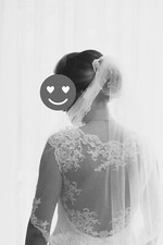 ♥Poirier Schleier mit Spitze