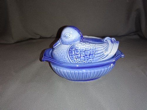 Deckeldose ente keramik - deckeldose,