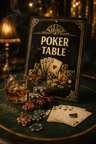 Pokertisch schild gatsby - schild,