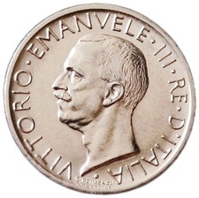 Italien 5 Lira 1927  Silber