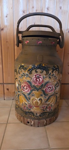 Milchkanne bauernmalerei antik - milchkanne,