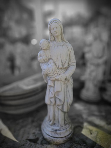 Heilige maria steinfigur 42cm - maria,